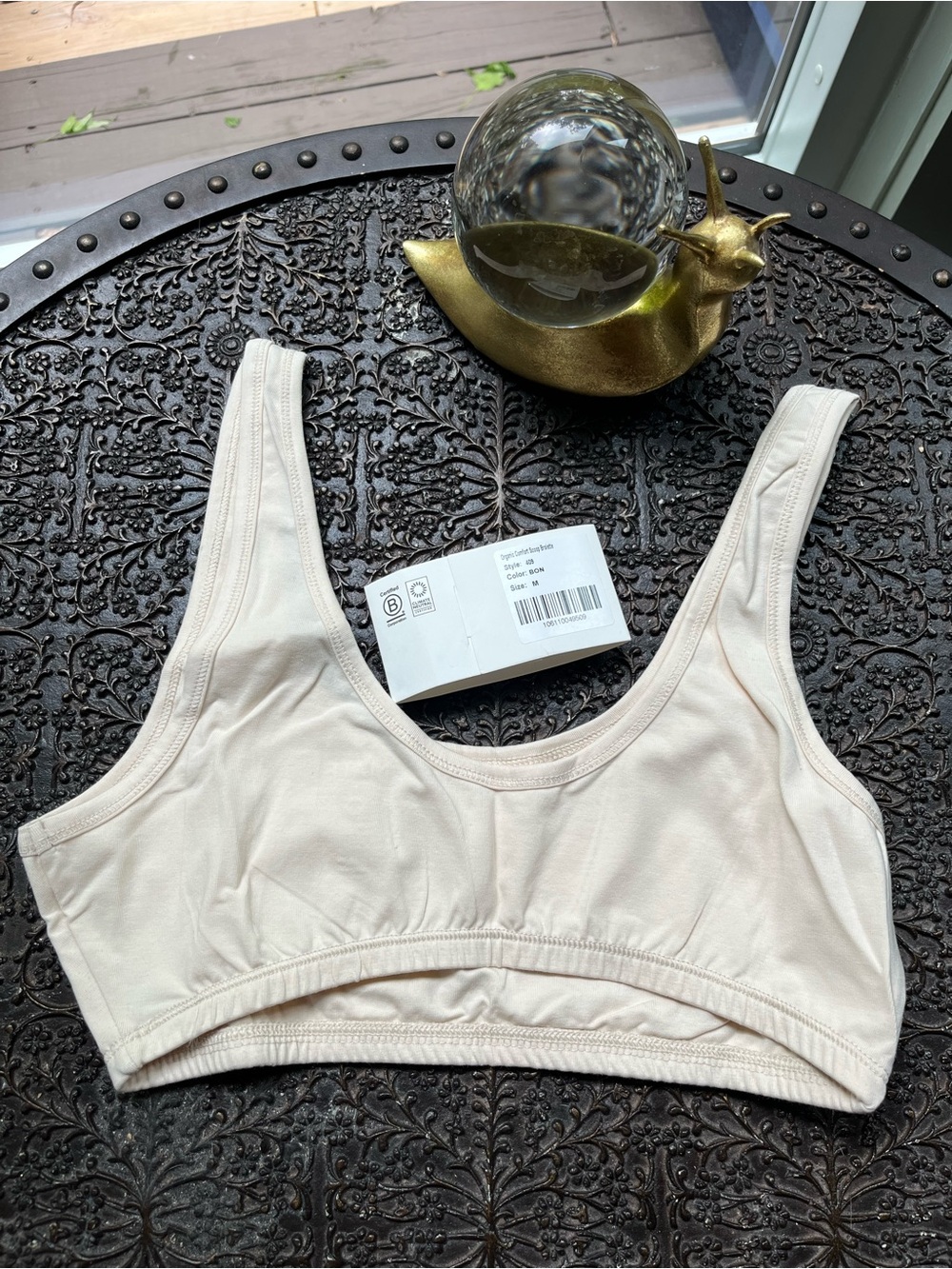 MATE THE LABEL ORGANIC COMFORT SCOOP BRALETTE BONE M - Picture 5 of 5